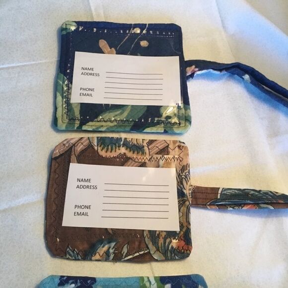 NWOT. Handmade Luggage/Backpack Tags in Set of 3 - Picture 3 of 7